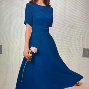 JJ's House Elegant Navy Blue Chiffon Bridesmaid Dress size 4